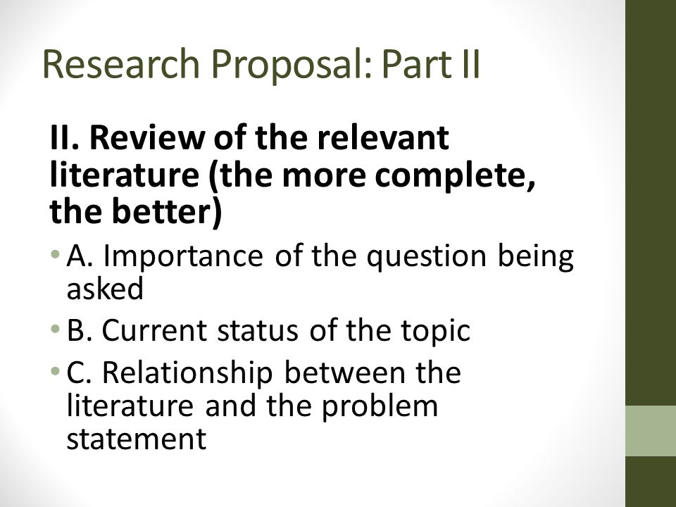 importance of statement of the problem in research proposal importance of statement of the problem in research proposal